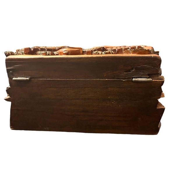 Vintage Honduran Handmade Wooden Decorative Chest Box 10" - Picture 7 of 11